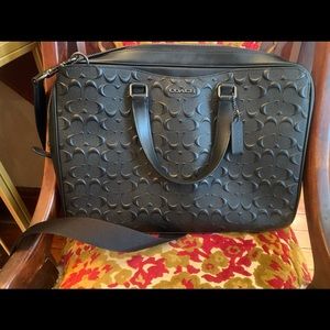 COACH Emobossed Signature Leather Atache Bag Briefcase Laptop Bag  Never Used